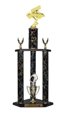 3 Column Sprint Car Trophy 26 to 36 Inches 10 Colors