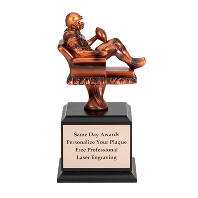 Arm Chair QB<BR> Fantasy Football Trophy<BR> 8.5 Inches