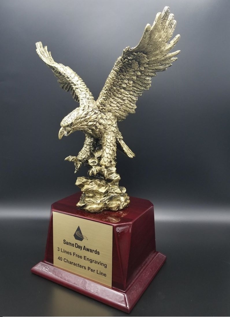 Same Day Awards Majestic Bronze Premium Eagle Trophy (14インチ)  -Personalize/Customize w/Engraving