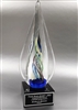 Infinity<BR> Art Glass Trophy<BR> 10.75 Inches