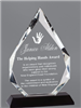 Premium Ebony Diamond<BR> Crystal Trophy<BR> 8 or 10.25 Inches