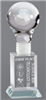 Brain Power Lightbulb<BR> Premium Crystal Trophy<BR> 8 Inches