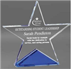 Blue Star<BR> Crystal Trophy<BR> 5 or 5.75 Inches