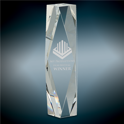 Premium Ultra Heavy Crystal<BR> Spectrum Trophy<BR> 10 Inches