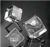 Small Cube<BR> Crystal Trophy<BR>  2 to 3 Inches