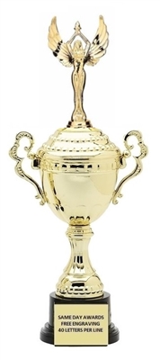 Monaco XL Gold Cup<BR> Female Victory Trophy<BR> 18.5 Inches