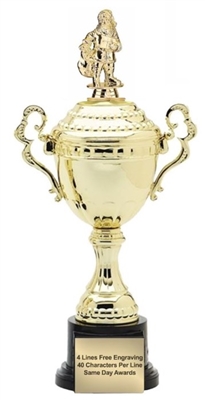 Monaco XL Gold Cup<BR> Gold Santa Claus Trophy<BR> 18.5 Inches