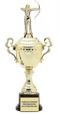 Monaco Gold Cup<BR> Female Archer Trophy<BR> 13.5-17 Inches