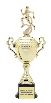 Monaco Gold Cup<BR> Male Motion Track Trophy<BR> 13.5-17 Inches