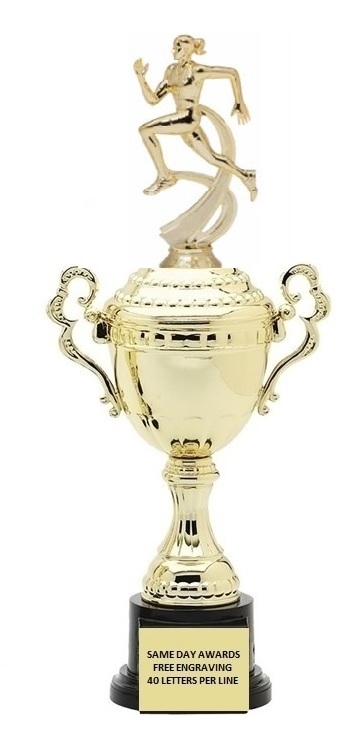 Monaco Gold Cup<BR> Female Motion Track Trophy<BR> 13.5-17 Inches