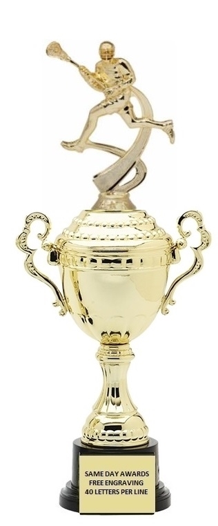 Monaco Gold Cup<BR> Male Motion Lacrosse Trophy<BR> 13.5-17 Inches