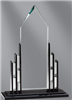 Premium Black Cathedral<BR> Crystal Trophy<BR> 14 Inches