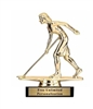 Female Shuffleboard  <BR> Gold Trophy<BR> 5 Inches