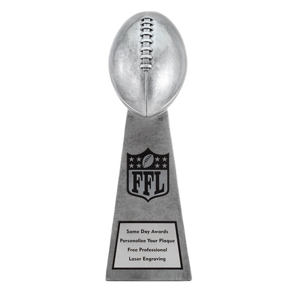 Silver Lil Vince<BR> Football Trophy<BR> 10.75 Inches