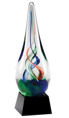 The Matterhorn<BR> Art Glass Trophy<BR> 7.5 Inches