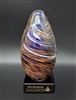 Purple Tornado<BR> Art Glass Trophy<BR> 6.75 Inches