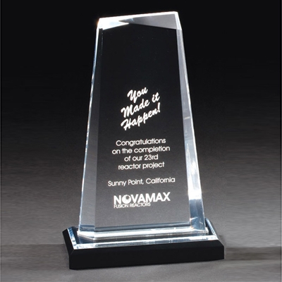 Executive Gem Clear Acrylic Trophy 7 or 9 Inches