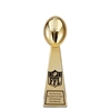 Chrome Plated Resin<BR>Lil Vince<BR> Premium Football Trophy<BR> 12 Inches