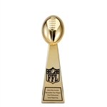 Chrome Plated Resin<BR>Lil Vince<BR> Premium Football Trophy<BR> 12 Inches