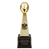 Up to 16 Year<BR>Gold Chrome Plated Resin<BR> Vince Tower<BR> Fantasy Football Trophy<BR> 20 Inches