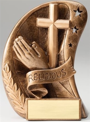 Curve <BR>Religious Trophy<BR> 5.5 Inches<BR>Closeout Item