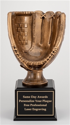 Up to 16 Year<BR>Premium Bronze <BR>Baseball/Softball Trophy<BR>17.25 Inches