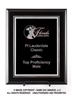 SAME DAY<BR>Ebony Finish Plaque<BR> Economy Corporate<BR> Black and Silver<BR> 7x9 to 9x12 Inches