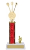 Single Column - 1 Trim<BR> Triple Dart Trophy<BR> 10-12 Inches<BR> 10 Colors