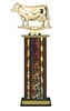 Wide Column<BR> Dairy Cow Trophy<BR> 12-14 Inches<BR> 10 Colors