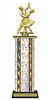 Wide Column<BR> Dancing Couple Trophy<BR> 12-14 Inches<BR> 10 Colors